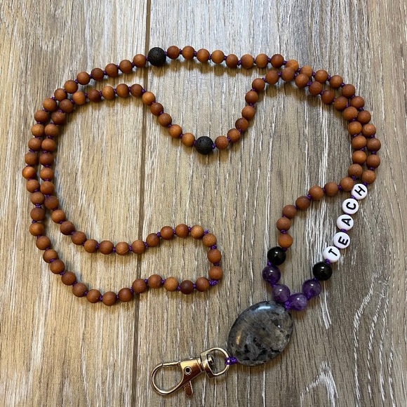Teacher Mala Necklace Lanyard - Picture 3 of 3